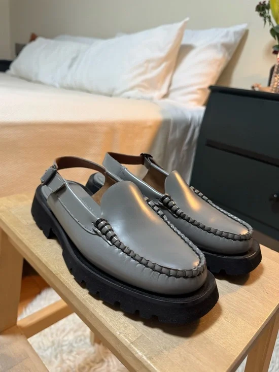 HEREU slingback leather loafers - Picture 4 of 6